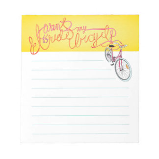I want to ride my bicycle - lined notepad