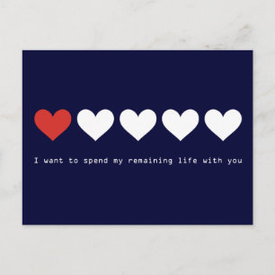 I want to spend my remaining life with you postcard