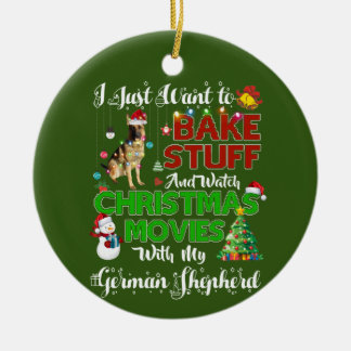 I want to watch christmas movies german shepherd ceramic tree decoration