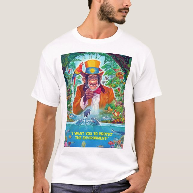 I want you Customisable Text Environment Template T-Shirt (Front)