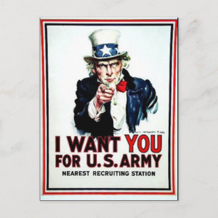 I Want You Flag Postcard