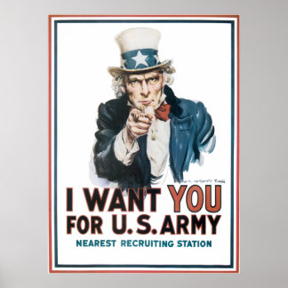 I want YOU! for United States Army Poster