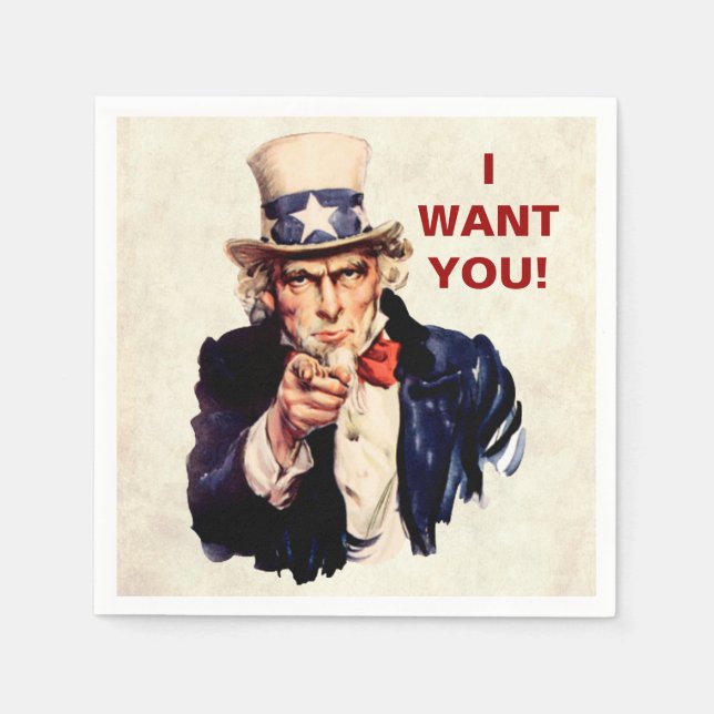 I Want You! Napkin (Front)