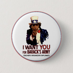 I Want You - Obama Political Button