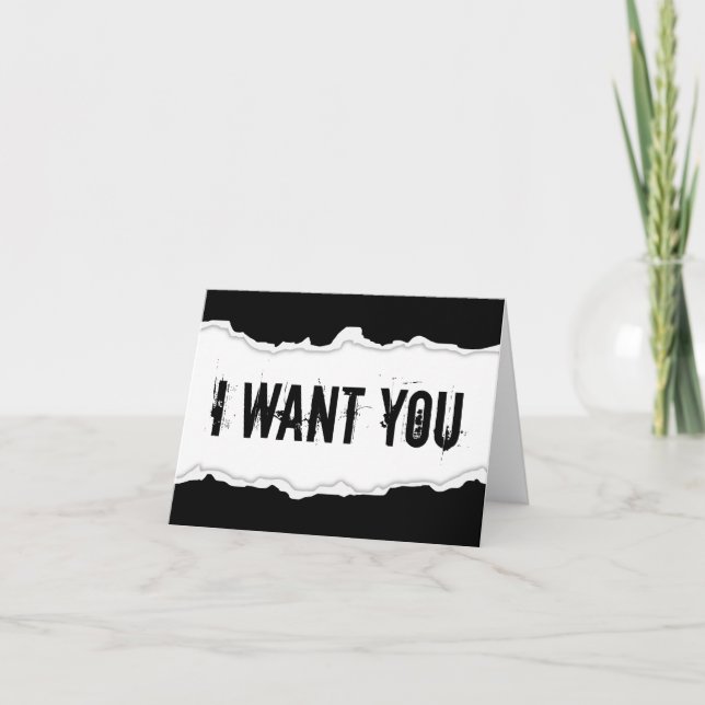 i want you page rip holiday card (Front)