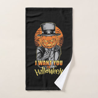 I Want You To Halloween Hand Towel