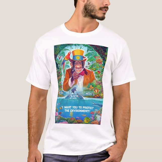 I want you to protect the environment Custom Text T-Shirt (Front)