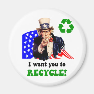 I want you to recycle! magnet