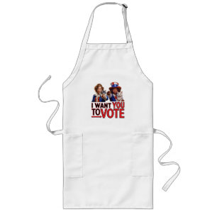 I WANT YOU TO VOTE (Cat Ladies) Long Apron