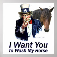I Want You: To Wash My Horse Poster