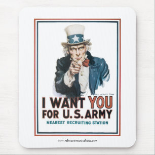 "I Want You" Uncle Sam Mousepad