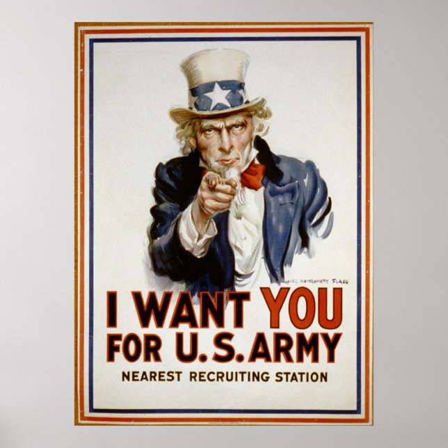 I Want You - Uncle Sam Poster (Front)