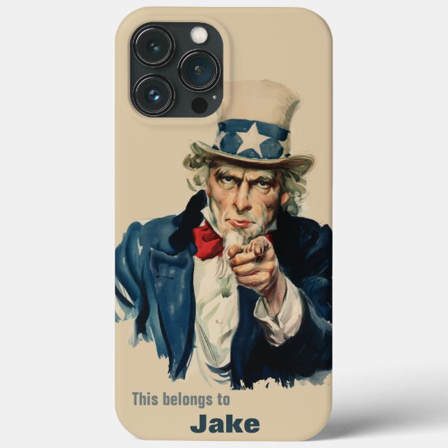 I Want You | Uncle Sam Recruitment Poster US Army  Case-Mate iPhone Case (Back)