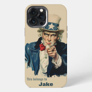 I Want You   Uncle Sam Recruitment Poster US Army  iPhone 13 Pro Max Case