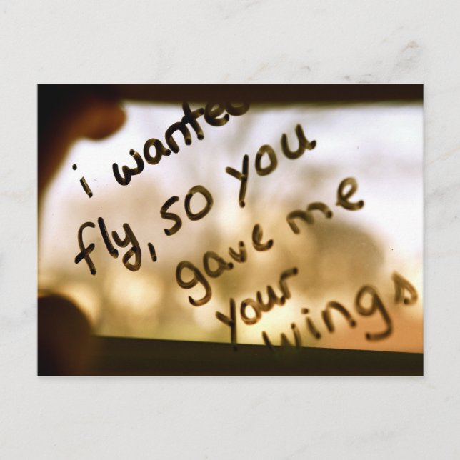 I Wanted To Fly Postcard (Front)