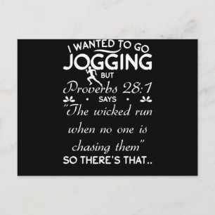 I Wanted To Go Jogging But Proverbs Bible Verse Postcard