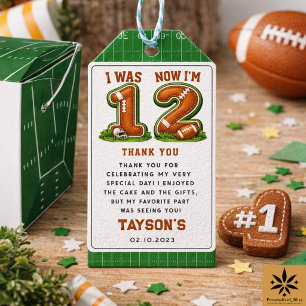 I Was 1, Now I’m 2 – Football America 2nd Birthday Gift Tags