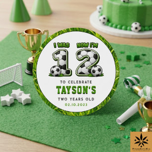 I Was 1 Now I’m 2 Soccer – All-Star 2nd Birthday Classic Round Sticker