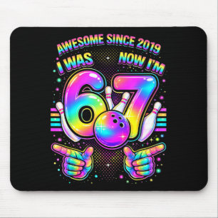 I was 6 i'm 7 bowling birthday party 7th birthday mouse pad