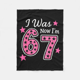 I Was 6 Now I’m 7 67 Six Seven Meme For 7 Year Old Fleece Blanket