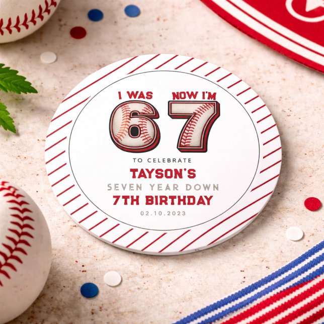 I Was 6, Now I’m 7 – Baseball 7th Birthday Classic Round Sticker (I Was 6, Now I’m 7 – Baseball 7th Birthday Classic Round Sticker
)