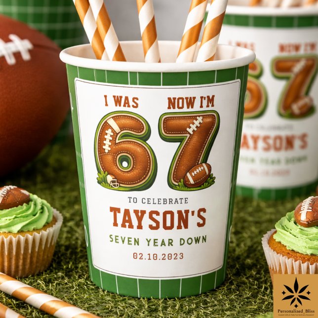 I Was 6, Now I’m 7 – Football America 7th Birthday Paper Cups (I Was 6, Now I’m 7 – Football America 7th Birthday Paper Cups
)