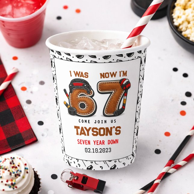 I Was 6, Now I’m 7 – Hockey 7th Birthday Party Paper Cups (I Was 6, Now I’m 7 – Hockey 7th Birthday Party Paper Cups
)