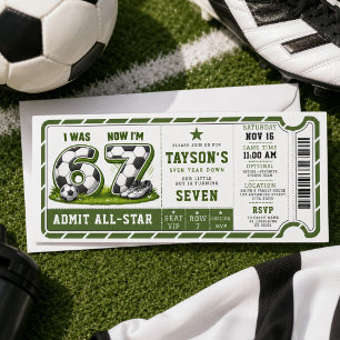 I Was 6, Now I’m 7 Soccer America 7th Birthday Invitation