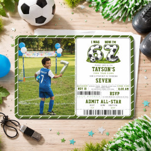 I Was 6, Now I’m 7 Soccer Birthday – All-Star Part Invitation