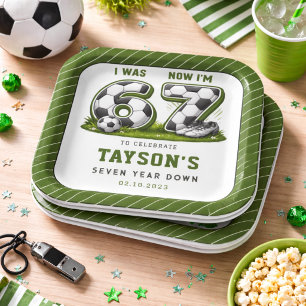 I Was 6, Now I’m 7 Soccer Birthday – All-Star Part Paper Plate