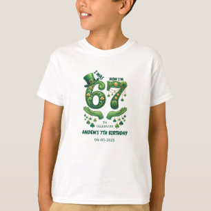 I Was 6 Now I’m 7 St. Patrick’s Day Boy Birthday T-Shirt