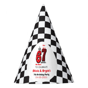 I Was 6, Now I’m 7 – Twin 7th Birthday for Kids Party Hat