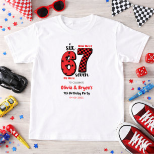 I Was 6, Now I’m 7 – Twin 7th Birthday for Kids T-Shirt