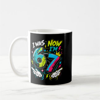I Was 6 Now Im 7 7th Birthday 6 7 Birthday Boys Coffee Mug