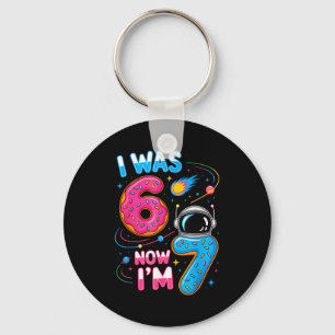 I Was 6 Now I'm 7 Funny 7 Year Old Birthday Astron Key Ring