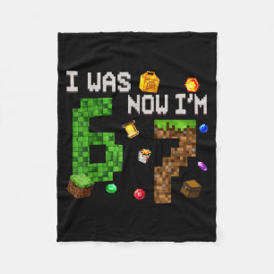 I Was 6 Now I'm 7 Funny 7 Year Old Birthday Xel Fu Fleece Blanket
