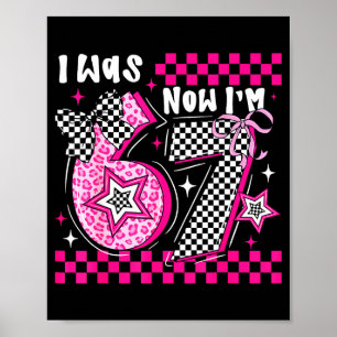 I Was 6 Now I'm 7 Funny 7th Birthday Turning Seven Poster