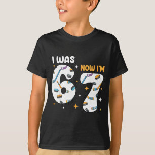 I Was 6 Now I'm 7 Hockey Birthday T-Shirt