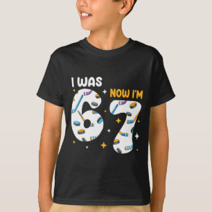 I Was 6 Now Im 7 Hockey Birthday  T-Shirt