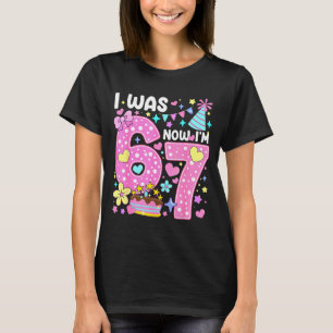I Was 6 Now I'm 7 Nk Lka Dot Seven Birthday Girl P T-Shirt