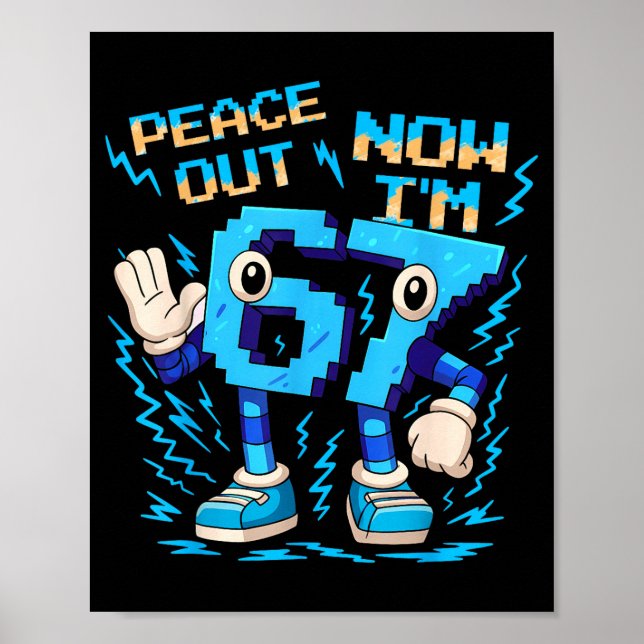 I Was 6 Now I'm 7 Six Seven Brainrot 7 Year Old Bi Poster (Front)