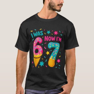 I Was 6 Now I'm 7 Six Seven Meme Ice Cream Drip Bi T-Shirt