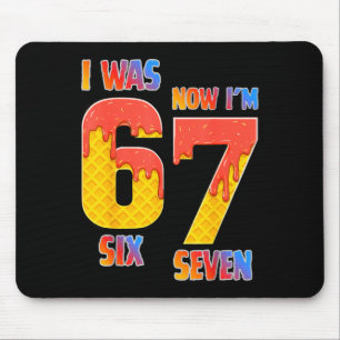 I Was 6 Now I'm 7 Year Old 7th Birthday Boy 7 Year Mouse Pad