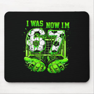 I Was 6 Now Im 7 Year Old Soccer Funny 7th Birthda Mouse Pad