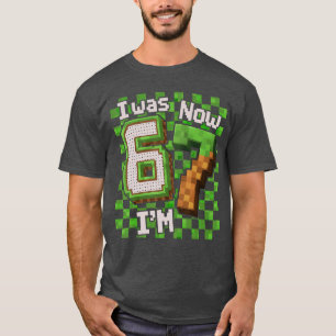 I was 6 Now Im Seven 7 Year Old Birthday Boy Gamer T-Shirt