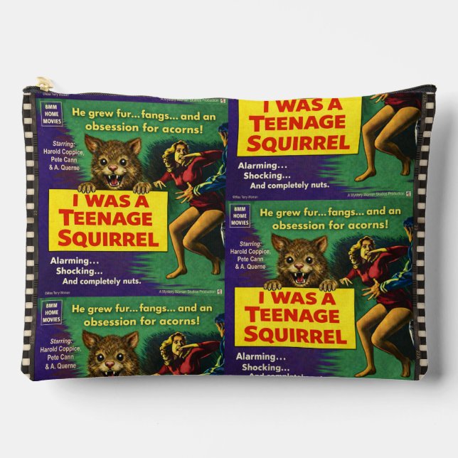 I was a teenage squirrel accessory pouch (Front)