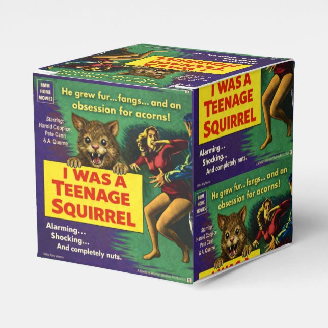 I was a teenage squirrel favour box (Front Side)