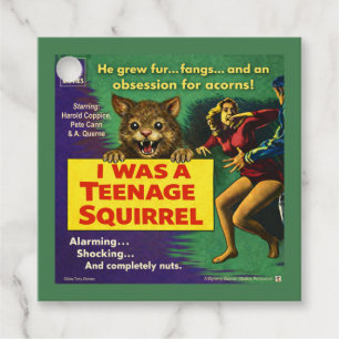 I was a teenage squirrel favour tags