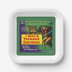 I was a teenage squirrel paper plate
