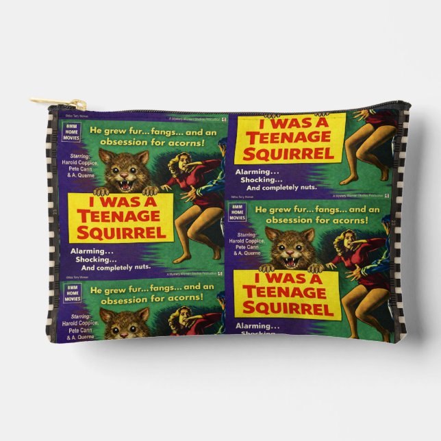 I Was a Teenage Squirrel Parody Accessory Pouch (Front)
